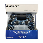 GEMBIRD JPD-Wireless-Thrillershock PC/PS4 CAMO BLUE Bezicni gamepad sa dvostrukom vibracijom