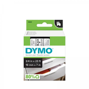 Dymo originalna traka za ispis naljepnica, Dymo, 45800, S0720820, crni ispis/prozirna baza, 7m, 19mm, D1