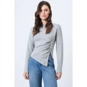 Trend Alacati Stili Ženska bluza Alc-X14716, Svetlosiva