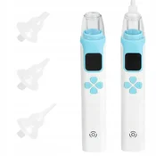 Električni aku. 400mAh nosni aspirator za otroke USB 4 šobe moder