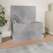 shumee vidaXL Skrinja, betonsko siva, 50x30x28 cm, material na osnovi lesa