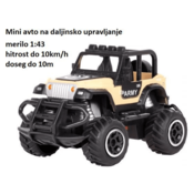 Rebel Mini avtomobilček ARMY na daljinsko vodenje