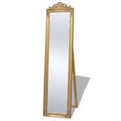 vidaXL Samostojeće zidno ogledalo u baroknom stilu 160 x 40 cm zlatno