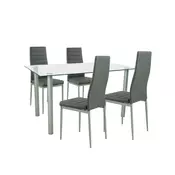 Jedilni set Verna 4+1 sivo-siva