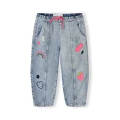 MINOTI Kavbojke moder denim / temno modra / zelena / svetlo roza