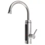 Electric mixer with water heater, 230V, 3kW, stainless steel - Iz nerjavečega jekla - Aqualine - 24 - Iz nerjavečega jekla - Vzvod - Krožni - 370 - 220 - 14