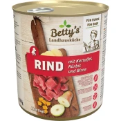 Bettys Landhausküche Pasja hrana - govedina s krompirjem, bučami in hruško - 800 g