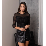 UR/CEO Black faux leather skort Spir