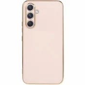 GS Ovitek za Samsung Galaxy A15, Glamour CamShield, roza + 9H steklo