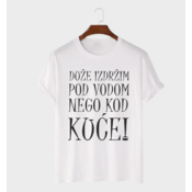 MAFIMI Majice Duže izdržim pod vodom nego kod kuce, Bela