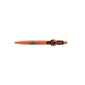 Kemični svinčnik, 0,8 mm, potisni mehanizem, oranžno vzorčasto ohišje, ICO Halloween, moder