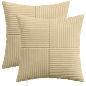 vidaXL Prevleka za blazino 2 pcs ALMELO Siva zelena 40 x 40 cm