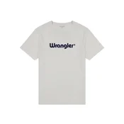 WRANGLER Majica Logo Tee temno modra/naravno bela