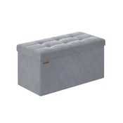 Songmics Shranjevalna klop 38x76x38 cm siva