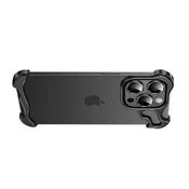 INF Edinstven kovinski okvir z zaščito za objektiv za iPhone 14 Pro Black, (5000085342)