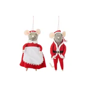 Dekorativni obesek Bloomingville Peo Ornament 11 x 23 x 10 cm 2-pack rdeča barva