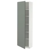 METOD Visoki element s policama, bela/Nickebo mat sivozelena, 60x37x200 cm
