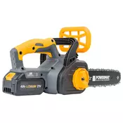 Powermat Komplet 21V brezkrtačna akumulatorska verižna žaga 30cm 2x4Ah