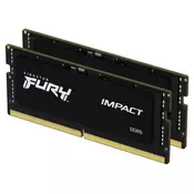 Kingston Radna memorija SODIMM, DDR5, 32GB (2x16GB kit) 6000MT/s, KF560S38IBK2-32, FURY Impact Black, XMP