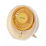 Aigostar - Stoni punjivi USB ventilator 3W/5V 1200mAh narandžasta