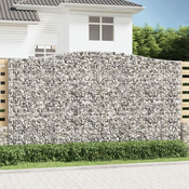 shumee Obokane gabion košare 5 kosa 400x50x220/240 cm pocinkano železo