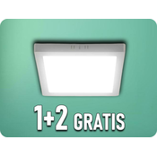 V-TAC LED NASTAVLJIV PANEL Z NAPAJALNIKOM 6W, 660LM, KVADRAT, 1+1 gratis! Barva světla: Hladna bela