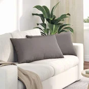 Jastucici za sofu 2 pcs Sivo-smeda 80 x 40 cm tkanina