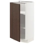 METOD Podni element s policama, bela/Sinarp smeda, 40x37 cm