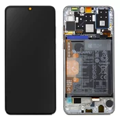 HUAWEI Originalni Huawei Complete Block: LCD zaslon na dotik z vgrajeno baterijo 3340 mAh - bela str. Huawei P30 Lite, (20886305)