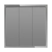 ELEKTRO SMART DESIGN LINE mehanicki modul za trostruki izmjenicni prekidac, sivi DL-86-3G2W-GY plain