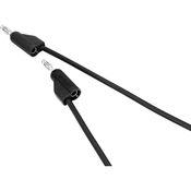 VOLTCRAFT Merilni kabel [4 mm-vtikač-4 mm-vtikač] 1 m črne barve VOLTCRAFT
