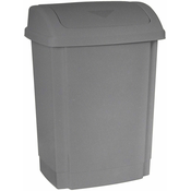 Plast Team Plasticna kanta za otpad s preklopnim poklopcem 25 L, siva