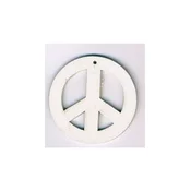 Drveni privezak „peace“ beli