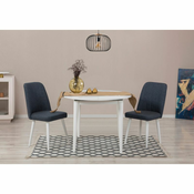 HANAH HOME Trpezarijski sto i stolice Vina 1048 - White Navy Blue