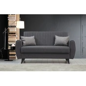 Atelier del Sofa Dvosed na razvlacenje Alkon 158x86x77cm Tamnosivi