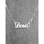 Ogrlica s imenom “Dora”- Srebro 925 + KUTIJA