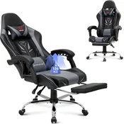 slomart COLAMY Gaming stol z podnožjem in ledveno oporo