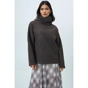 Trend Alaçati Stili Pulover temno rjava