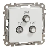 Schneider Electric TV/SAT/SAT vtičnica (4dB), bela SEDNA DESIGN