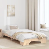 vidaXL Konstrukcija postelje Masivno borovo les 207 x 87 x 17 cm