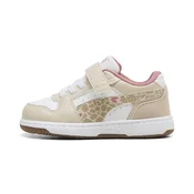PUMA Rebound Slam Winter Safari Sneakers Toddlers, Shoes, Silver Fog/Birch/White, 21