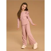 Sinsay - Set majica kratkih rukava i pantalone - prljavo roze