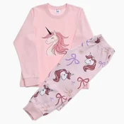Otroška pižama za punčko z unicorni v roza barvi