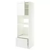 METOD / MAXIMERA Visoki element za ugradb uredaje, bijela Enköping/bijela efekt drva, 60x60x200 cm