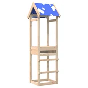 vidaXL Igralna stolpnica Rjava 52,5 x 46,5 x 195 cm Masivno borovo les