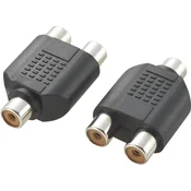 SpeaKa Professional Činč Audio Y-Adapter [1x činč\, ženski - 2x činč\, ženski]\, črn, (20411463)