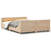 shumee vidaXL Posteljni okvir brez vzmetnice 120x200 cm masiven borov les