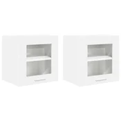 Vidaxl Viseča omarica 2 szt. Bela 40 x 31 x 40 cm Konstruiran les
