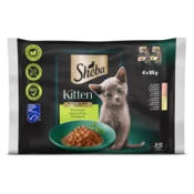 Sheba Kitten - različice vomaki, 4 x 85 g