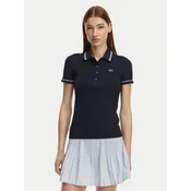 Majice LACOSTE Ribbed Collar Shirt Navy Blue/ Chambray-Flour 40